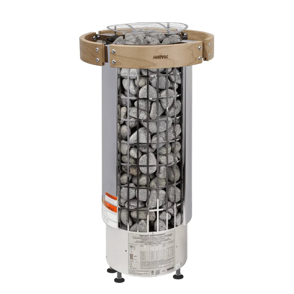 Harvia Cilindro Half Electric Sauna Heater Package – Includes Controller, WiFi & Stones