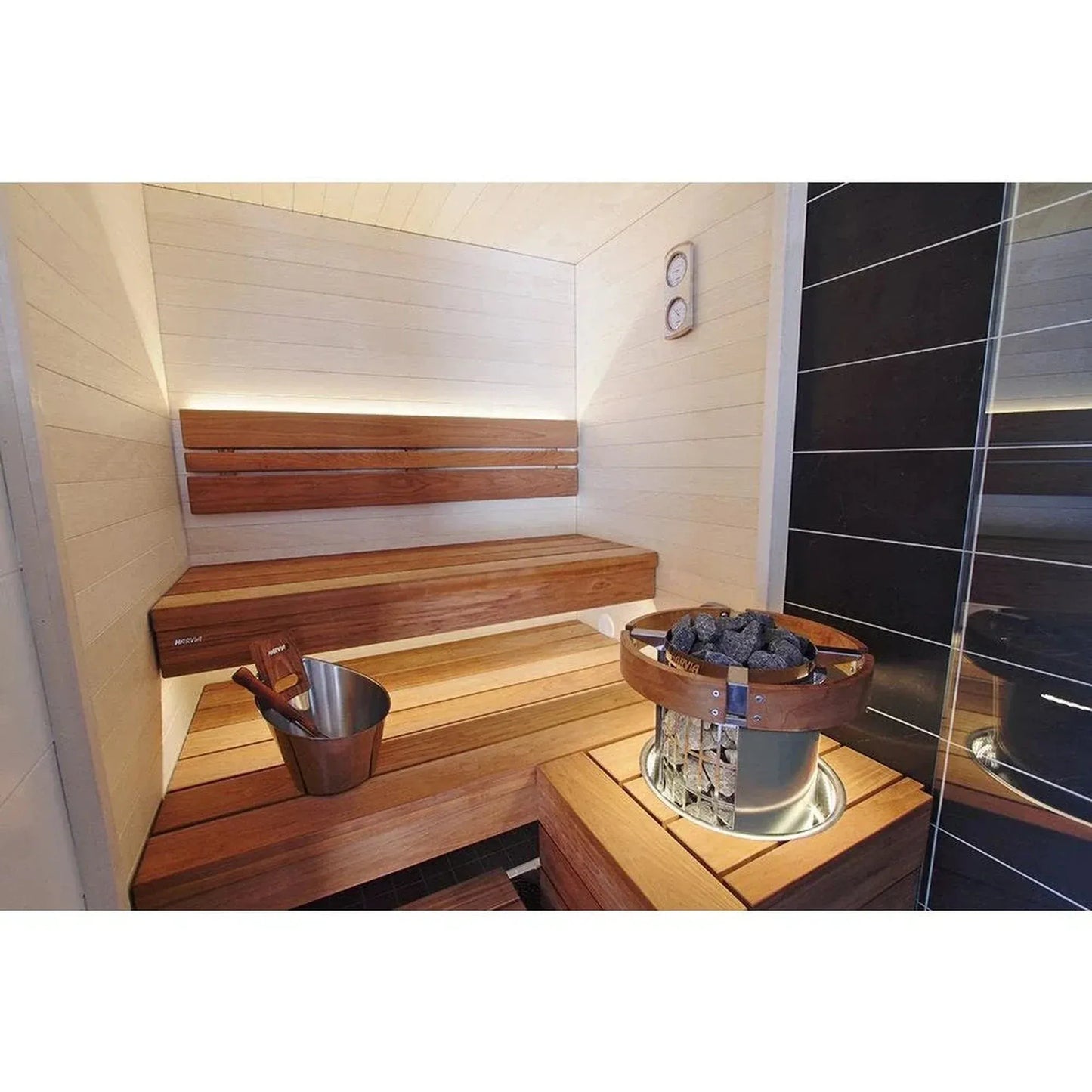 Harvia Cilindro Half Electric Sauna Heater Package – Includes Controller, WiFi & Stones